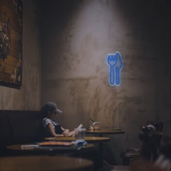 Brighten Your Kitchen or Dining Area with a Knife And Fork LED Neon Sign - Perfect for Home Decor, Restaurants, and Celebratory Events