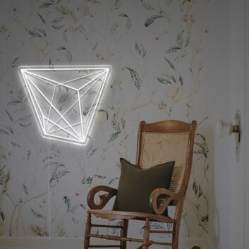 Brighten Up Your Space: Polygon LED Neon Sign - Perfect for Home Decor, Offices, Storefronts, Bars, and Weddings.