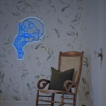 Elevate Your Bar or Man Cave Ambiance with the Smoking Skull Man LED Neon Sign