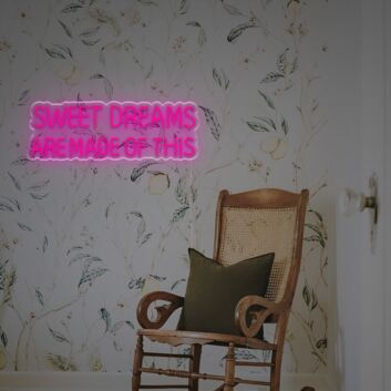 Brighten Up Your Bedroom or Create a Dreamy Ambiance at Weddings with the Sweet Dreams Are Made Of This LED Neon Sign.