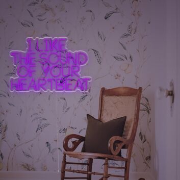Brighten Your Romantic Evenings and Weddings with the I Like The Sound Of Your Heartbeat LED Neon Sign.