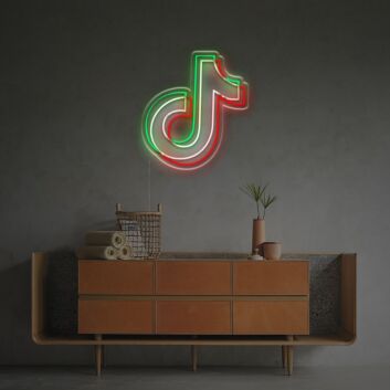 Brighten Up Your Social Space: TikTok Logo LED Neon Sign for Bars, Stores, and Trendy Home Offices