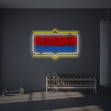 Enhance Your Sports Bar or Gym Ambiance with the Boxing Tournament LED Neon Sign