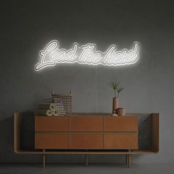 Brighten Up Your Bar, Office, or Event with the Lead The Herd LED Neon Sign.