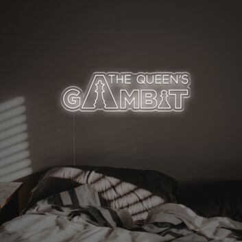 Brighten Your Chess Club, Home Office, or Game Room with The Queen's Gambit LED Neon Sign.