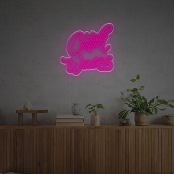 Brighten Your Beach-Themed Bar, Office, or Home Decor with the Catch Waves LED Neon Sign.