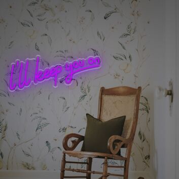 Brighten Your Wedding, Bar, or Home with the I Will Keep You On LED Neon Sign for a Touch of Romantic Ambiance.