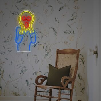 Bring an artistic glow to your living space, gallery, or café with The Scream Edvard Munch LED Neon Sign.