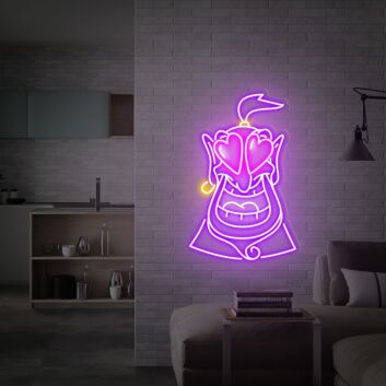 Brighten Up Your Space: Aladdin Lamp God Neon Sign for Game Room, Home Office, and Bar Ambiance Enhancement.