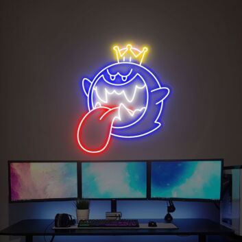Brighten Your Space with Enchantment: Boo Neon Sign Ghost Neon Light Anime Neon Sign for Home Decor, Office Vibes, and Memorable Events.