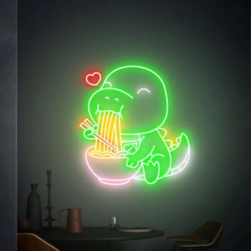 Elevate Your Dining Experience: Cute Dragon Ramen Neon Sign for Japanese Noodles - Perfect Led Neon Wall Decor for Home Kitchens, Ramen Bars, and Anime-themed Parties