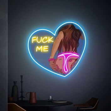 Elevate Your Space: Fuck Me Art Bedroom LED UV Neon Sign - Perfect for Home Decor, Bars, and Romantic Evenings.