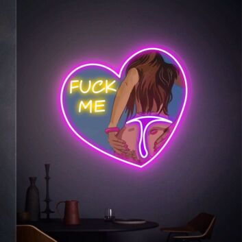 Elevate Your Space: Fuck Me Art Bedroom LED UV Neon Sign - Perfect for Home Decor, Bars, and Romantic Evenings.