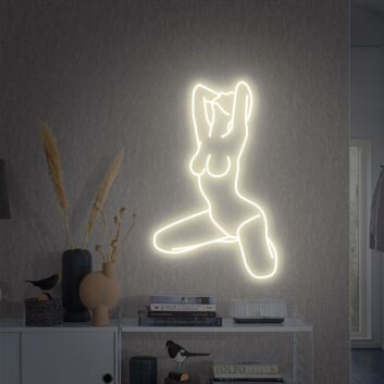 Bring a Radiant Glow to Your Bedroom, Salon, or Bachelorette Party with the Girl Lady Neon Sign Woman Body Neon Sign.