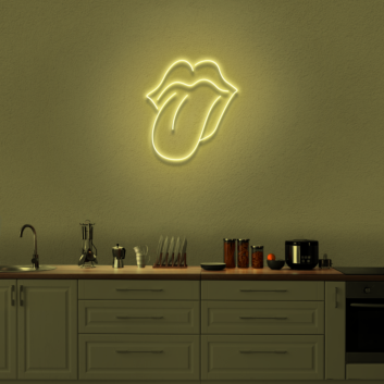 Lips &amp; Tongue Neon Sign