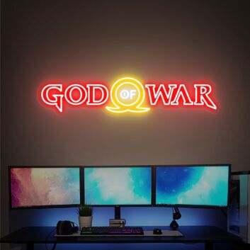 Brighten Up Your Game Room and Bar: Experience the Thrill with God Of War Neon Sign Size And Color Neon Lights Decor for a Perfect Home Ambiance
