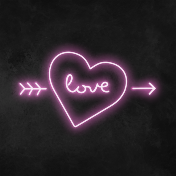 Love&#39; Heart Neon Sign