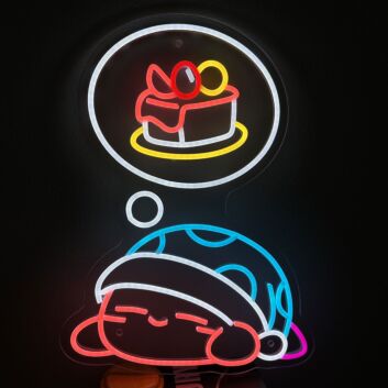 Enhance Your Space: Kirby Neon Sign - Perfect for Gaming Rooms, Anime-Themed Parties, and Unique Bedroom Ambiance