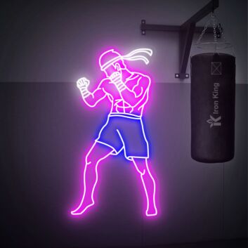 Elevate Your Space with a Muay Thai Fighter Neon Sign: Perfect for Home Gyms, Boxing Studios, and Sports-Themed Game Rooms.