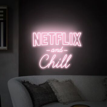 Enhance Your Entertainment Space with the Netflix And Chill Neon Sign: Perfect for Home Theaters, Game Rooms, and Cozy Date Nights.