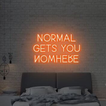 Elevate Your Space: Normal Gets You Nowhere Neon Sign - Perfect for Home Decor, Office Vibes, and Memorable Events like Weddings and Parties.