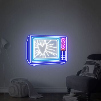 Enhance Your Game Room, Bar, or Party Ambience with the Old Tv Neon Sign Wall Art – A Perfect Decor Gift for Him or Her.