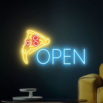 Light Up Your Pizzeria or Home Kitchen with the Vibrant Pizza Neon Sign Open Pizza Led Sign Restaurant Sign – Perfect for Businesses, Theme Parties, and Food Lovers.