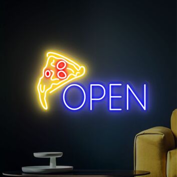 Light Up Your Pizzeria or Home Kitchen with the Vibrant Pizza Neon Sign Open Pizza Led Sign Restaurant Sign – Perfect for Businesses, Theme Parties, and Food Lovers.