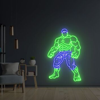 Brighten Up Your Game Room, Bar, or Office with The Hulk Neon Sign - The Perfect Touch for Home Decor and Memorable Parties.