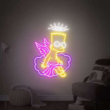 Brighten Up Your Bar, Games Room, or Teen&#039;s Bedroom with The Simpsons Neon Sign Bart Decor!