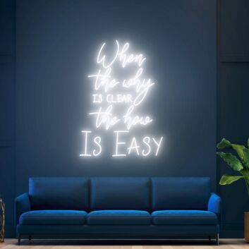 Brighten Your Bar, Office, and Wedding Venues with the Inspirational Glow of When The Why Is Clear The How Is Easy Neon Sign.