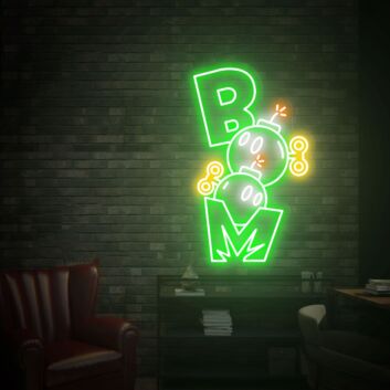 Brighten Your Celebrations and Spaces: Boom Led Neon Sign for Weddings, Bars, Office, and Home Wall Art Decor.