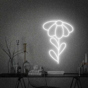 Brighten Up Any Space: Daisy Flower Led Neon Sign for Home Bar, Salon Wall Art, and Special Celebrations Decor.