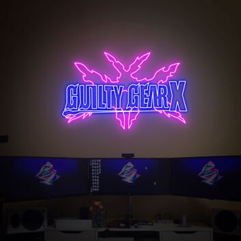 Elevate Your Gaming Space or Surprise Your Boyfriend with the Guilty Gear Led Neon Sign, Perfect for Bedrooms, Game Rooms, and Bars.