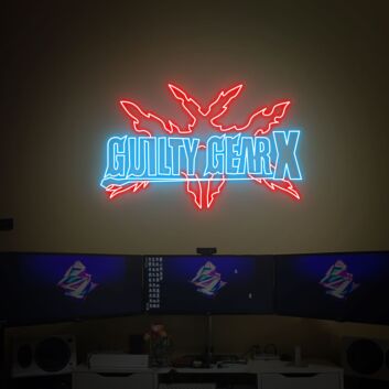 Elevate Your Gaming Space or Surprise Your Boyfriend with the Guilty Gear Led Neon Sign, Perfect for Bedrooms, Game Rooms, and Bars.