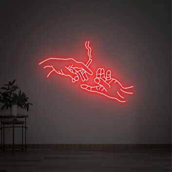 Brighten Your Space: Hands Of God LED Neon Sign for Home, Office, Wedding Celebrations, and Trendy Bar Settings