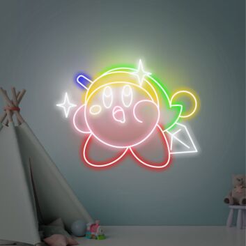 Brighten Your Space: Kirby Decor Gaming Room Decor Japanese Led Neon Sign - Perfect for Home, Office, Store, Bar, and Anniversary Gifts