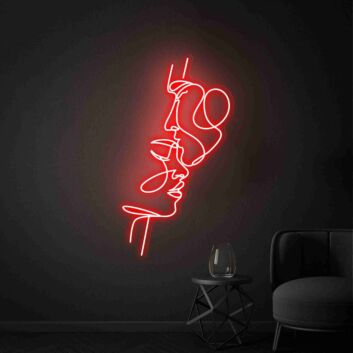 Add a Touch of Love to Your Special Occasions with Romantic Kiss Led Neon Sign Wedding Gift for Home Decor, Weddings, and Celebrations.
