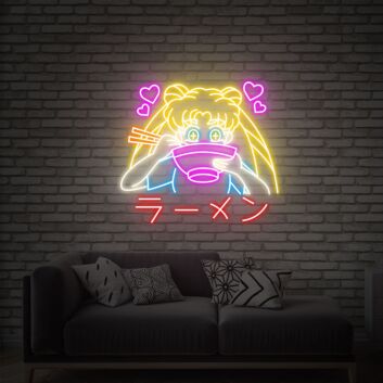 Brighten Up Your Space: Sailor Moon LED Neon Signs - The Perfect Personalized Gift for Home, Office, and Party Decor.