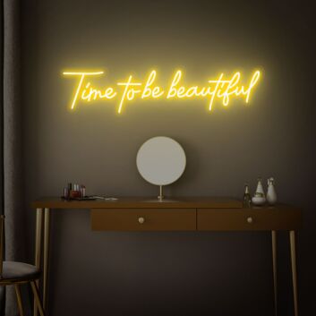 Brighten Up Your Wedding, Party, and Home Ambiance with Time To Be Beautiful Led Neon Sign Gift Neonparty Decor.
