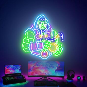 Elevate Your Gaming Space, Bar, or Fan Cave with the World Of Warcraft Led Neon Sign Featuring Illidan Stormrage Art.