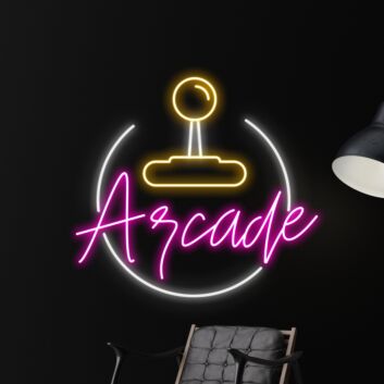 Light up Your Gaming Room, Bar, or Party Ambiance with the Arcade Machine Led Neon Sign - The Ultimate Game Machine Neon Aesthetic.