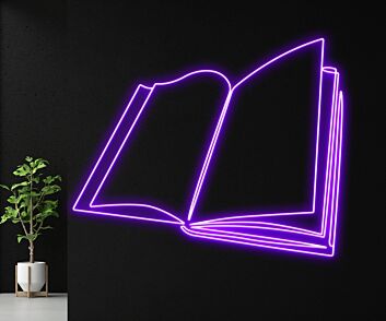 Brighten Up Your Reading Nook or Library with Book Led Neon Sign Book Bookworm Bedroom Deco - Perfect for Home, Office, and Cozy Bookstore Ambiences.