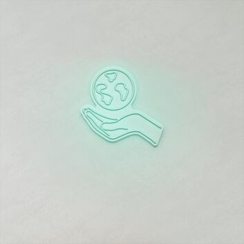 Holding The Earth LED Sign