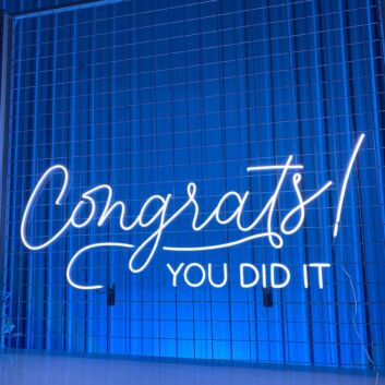 Celebrate Your Achievements in Style at Your Office, Store, or Graduation Party with the Congrats You Did It Led Neon Sign Custom Text Quote Neon Led Sign.
