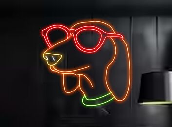 Enhance Your Home, Bar, or Store Ambiance with the Cool Dachshund Wearing Glasses LED Neon Sign