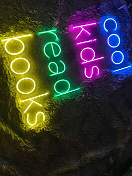 Brighten Your Reading Nook and Celebrate Literacy in Style with the Cool Kid Read Book Led Neon Sign - Perfect for Bedrooms, Libraries, and Book-Themed Events.