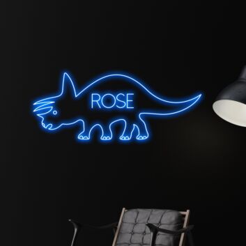 Brighten Your Child's Room or Enliven Birthday Celebrations with the Versatile Dinosaur Led Sign Custom Name Children Neon Light.