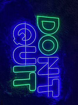 Brighten Your Office or Gym Ambiance with Dont Quit Led Neon Sign Motivational for an Inspirational Boost