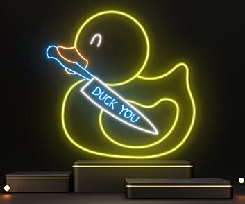 Brighten Your Festivities: The Duck You Led Neon Sign for Christmas, Perfect for Home, Bars, and Office Celebrations.